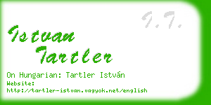 istvan tartler business card