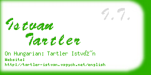 istvan tartler business card